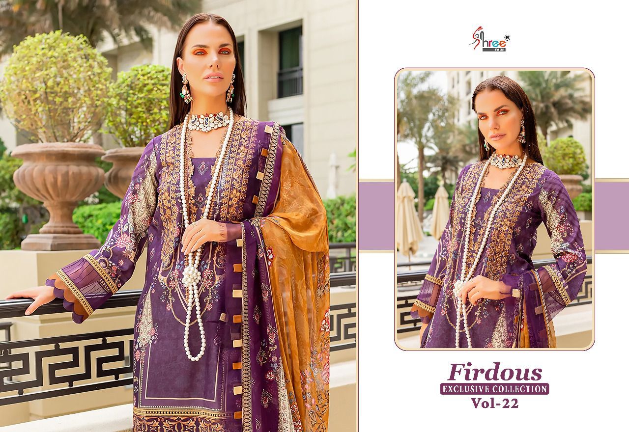 Firdous Exclusive Collection 22 Casual Wear Wholesale Cotton Pakistani Salwar Suits